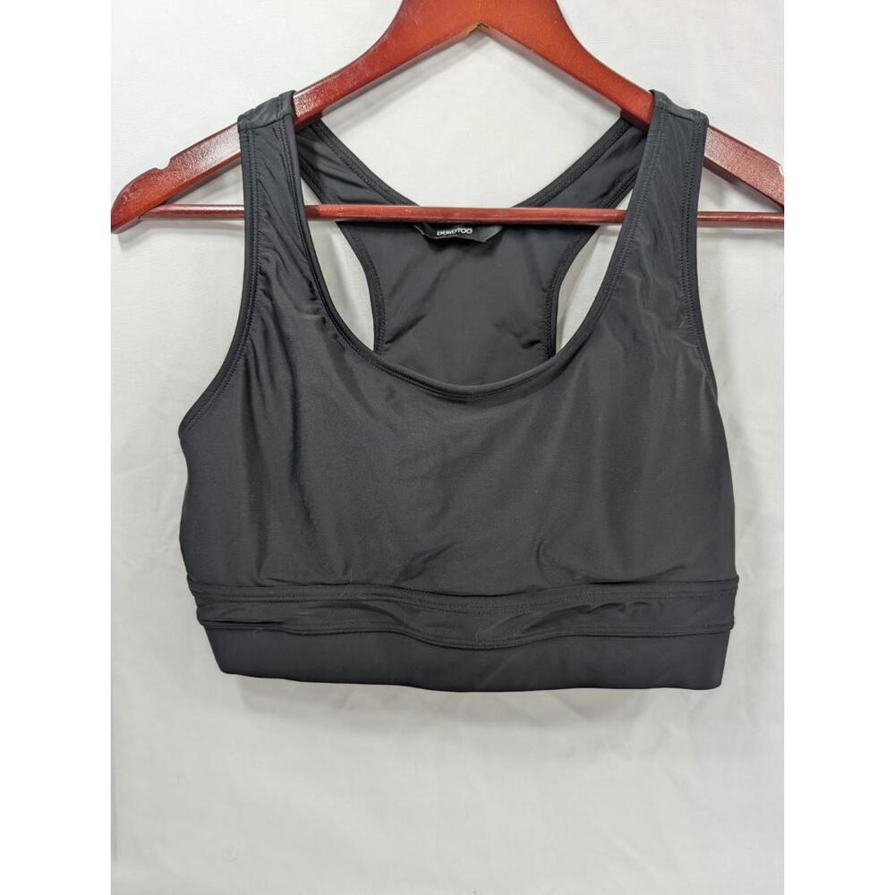 Dokotoo Sports Bra Top Womens Size M Black Racer Back